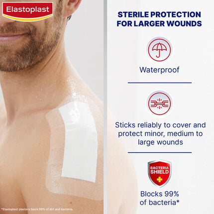 Elastoplast Waterproof 3XL Sterile 10 x 15cm 5 Pack