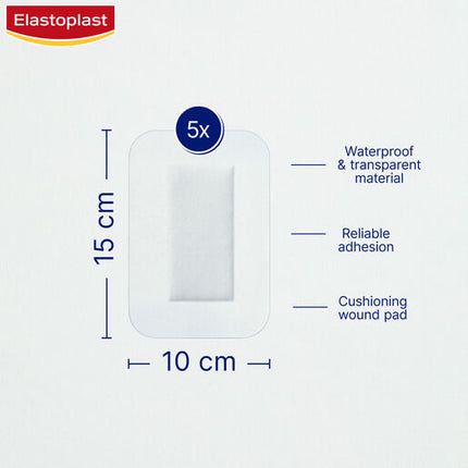 Elastoplast Waterproof 3XL Sterile 10 x 15cm 5 Pack