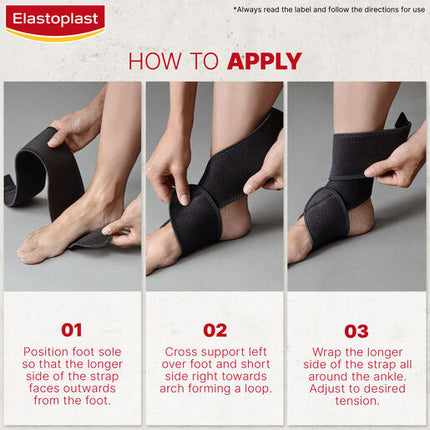 Elastoplast Sport Adjustable Ankle Support Black