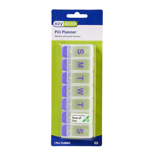 Ezy Dose Pill Reminder 7-Day Push Button Medium