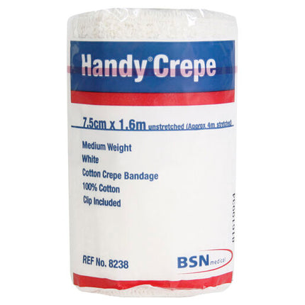 Handy Crepe Medium White 7.5cm x 1.6m