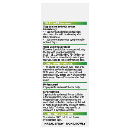 Flixonase Allergy & Hayfever 24 Hour Nasal Spray 120 Doses
