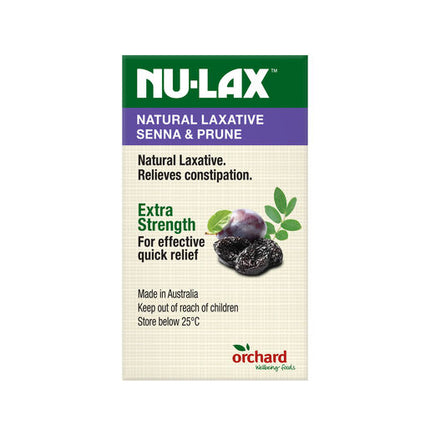 Nulax Natural Laxative with Senna & Prunes 40 Tablets