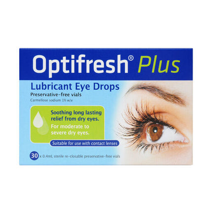 Optifresh Plus Lubricant Eye Drops 30 x 0.4ml