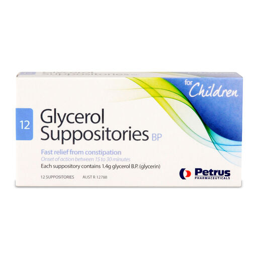 Glycerol Suppositories For Children 12 Pack