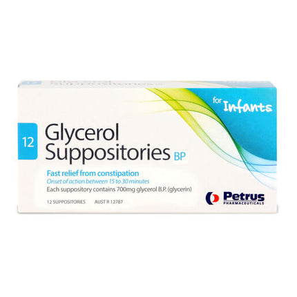 Glycerol Suppositories For Infants 12 Pack