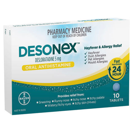 Desonex Antihistamine Hayfever & Allergy Relief 10 Tablets