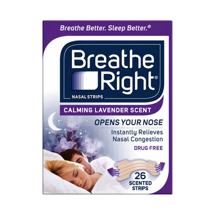 Breathe Right Nasal Strips Tan Lavender 26 Strips