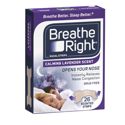Breathe Right Nasal Strips Tan Lavender 26 Strips