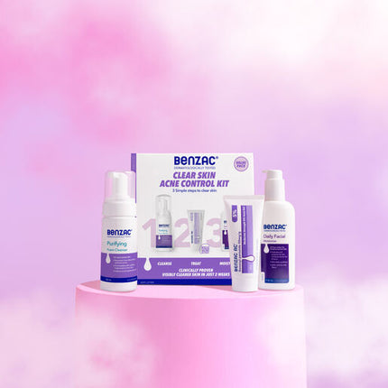 Benzac 3 Step Clear Skin Acne Kit 60g