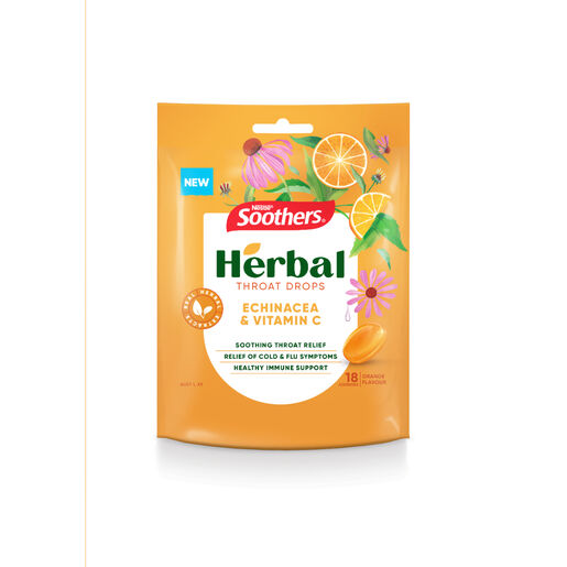 Soothers Herbal Echinacea & Vitamin C Throat Drops 18 Lozenges