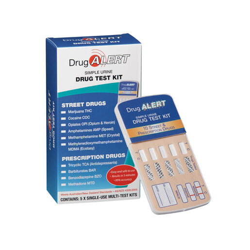 Drug Alert Street Drugs & Prescription Drugs Test Kit 5 Tests