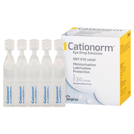 Cationorm Dry Eye Relief Preservative Free 0.4ml x 30 Vials