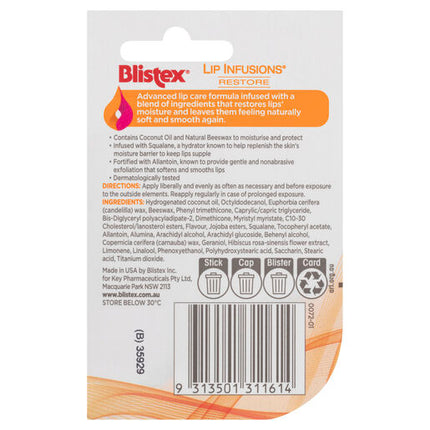Blistex Lip Infusions Restore Lip Balm 3.7g