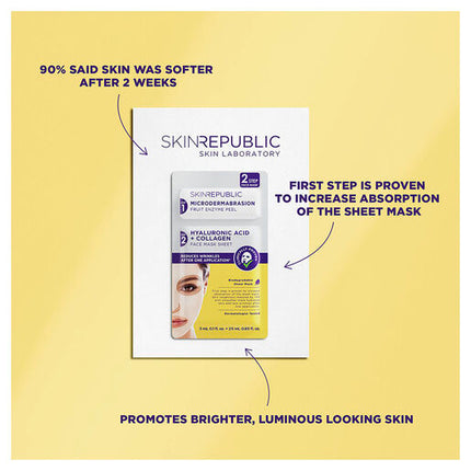 Skin Republic 2 Step Hyaluronic+Collagen Face Mask