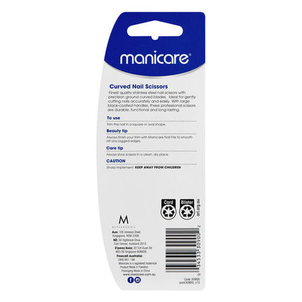 Manicare Nail Scissors Curved Extra Large Grip