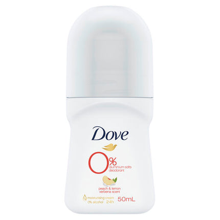 Dove Antiperspirant Deodorant Roll-On Zero Aluminium Peach 50ml