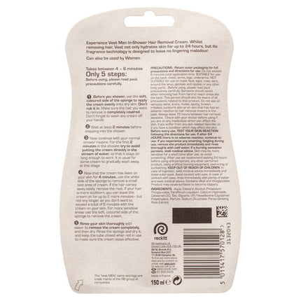 Veet For Men In Shower Hair Removal Cream 150ml