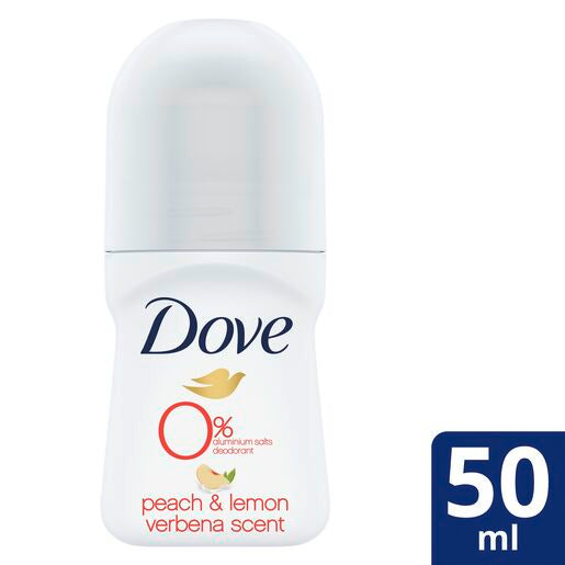 Dove Antiperspirant Deodorant Roll-On Zero Aluminium Peach 50ml