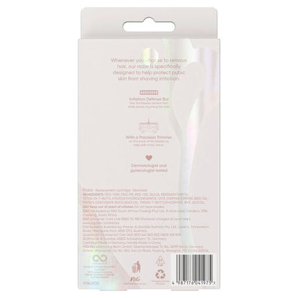 Gillette Venus Pubic Hair & Skin Razor with 2 Blade Refills