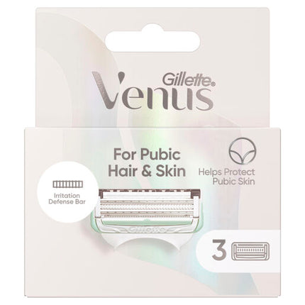Gillette Venus Pubic Hair & Skin Refill Blades 3pk