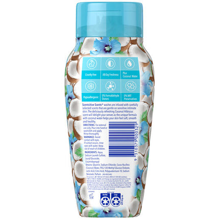 Vagisil Feminine Wash Scentsitive Scents Coconut Hibiscus 240ml