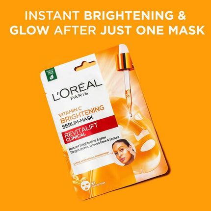 L'Oreal Paris Revitalift Clinical Vitamin C Brightening Serum Sheet Mask 1 pack