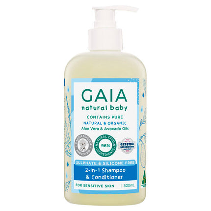 Gaia Natural Baby 2 in 1 Shampoo and Conditioner 500ml