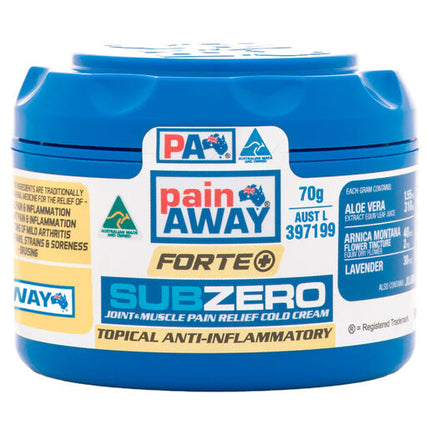 Pain Away Forte+ Sub Zero Joint & Muscle Pain Relief Cold Cream 70g