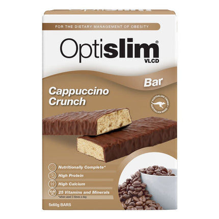 OptiSlim VLCD Bar Capuccino Crunch 5 Pack