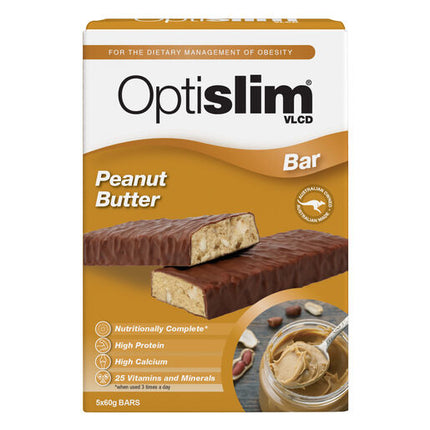 OptiSlim VLCD Bar Peanut Butter 5 Pack
