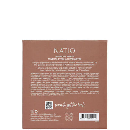 Natio Mineral Eyeshadow Palette Luminous Amber