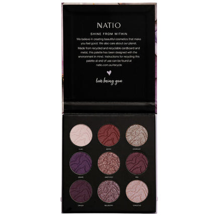Natio Mineral Eyeshadow Palette Graceful Amethyst