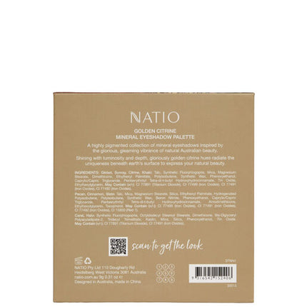 Natio Mineral Eyeshadow Palette Golden Citrine