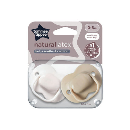 Tommee Tippee Cherry Latex Soother 0-6M 2 Pack