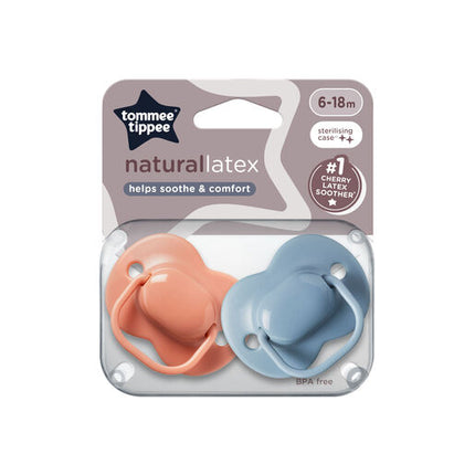 Tommee Tippee Cherry Latex Soother 6-18M 2 Pack