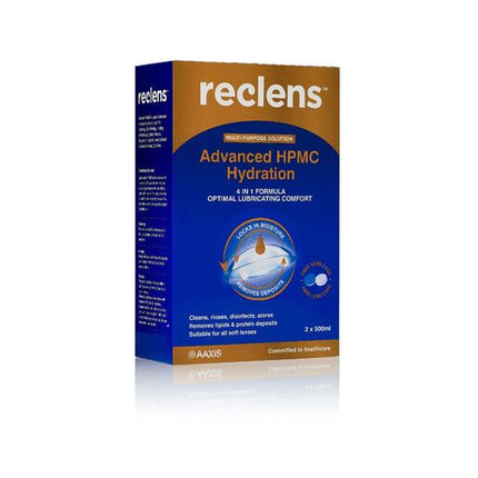 Reclens Multi Purpose Solution with Lens Case 2 x 500ml