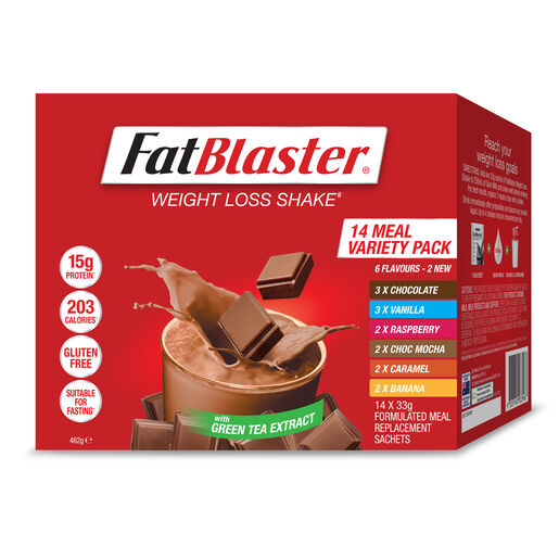 Naturopathica FatBlaster Weight Loss Shake 14 Meal Variety Pack 14x33g