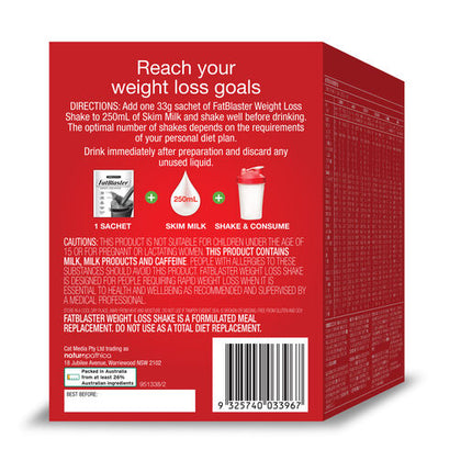 Naturopathica FatBlaster Weight Loss Shake 14 Meal Variety Pack 14x33g