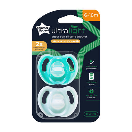 Tommee Tippee Ultra Light Soother 6-18m 2 Pack
