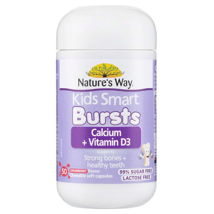 Nature's Way Kids Smart Bursts Calcium And Vitamin D3 50 Capsules