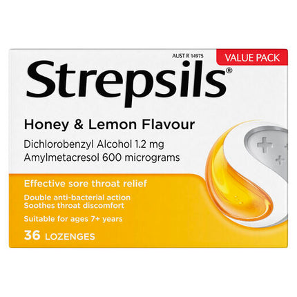Strepsils Honey & Lemon 36 Lozenges