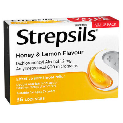 Strepsils Honey & Lemon 36 Lozenges