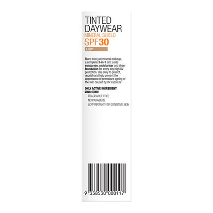 Invisible Zinc Tinted Daywear Mineral Shield SPF 30 Light 50g