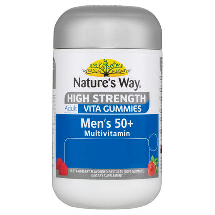 Nature's Way Adult Vita Gummies High Stength 50+ Mens Multi 60 Gummies