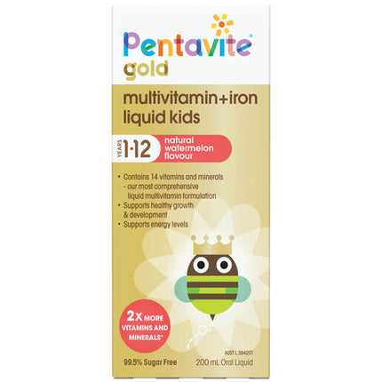 Pentavite Gold Multivitamin + Iron Liquid 200ml