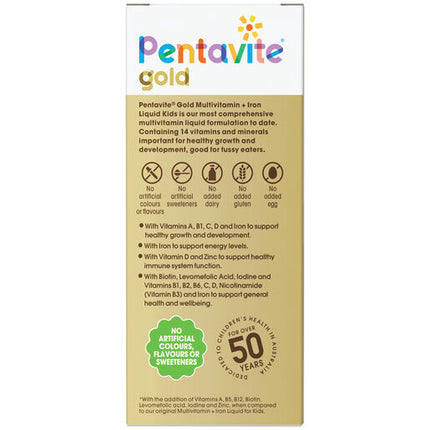 Pentavite Gold Multivitamin + Iron Liquid 200ml