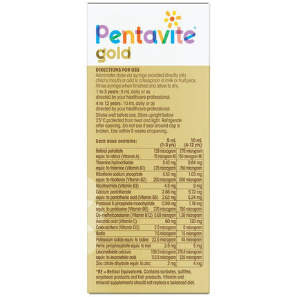 Pentavite Gold Multivitamin + Iron Liquid 200ml