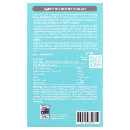 Nature's Way Beauty Skin Hydration Shot 10 x 50ml