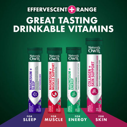 Nature's Own Collagen + Skin Support Effervescent 60 Tablets